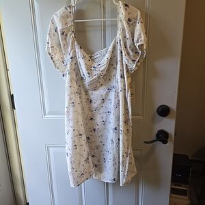 No Boundaries Floral Mini Dress - White and Pink